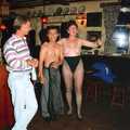 Bin and the stripper, A Stripper at The Swan, Brome, Suffolk - 30th August 1994