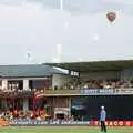 A couple of balloons float over, A Spot of Cricket, Northampton - 5th September 1994