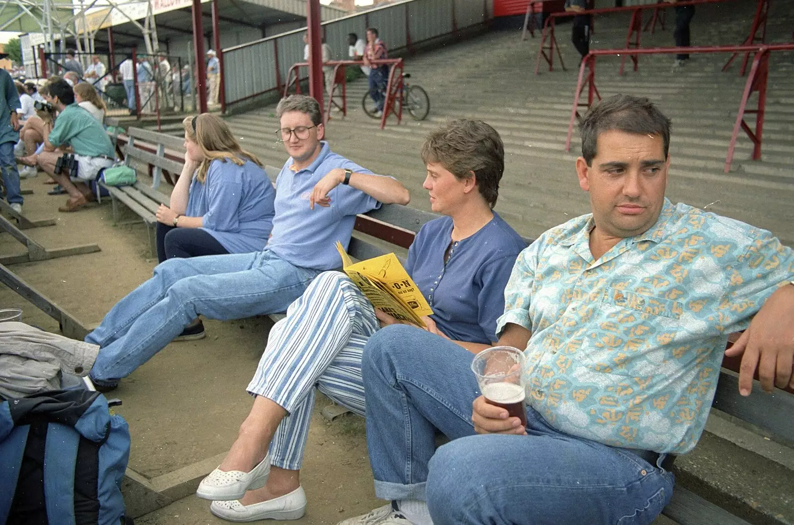 Roger on the beer, from A Spot of Cricket, Northampton - 5th September 1994