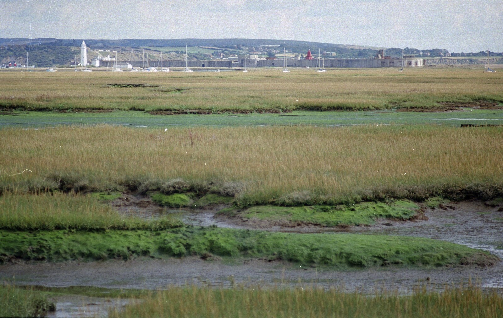 Grandmother's Seventieth Birthday, Brockenhurst and Keyhaven, Hampshire - 11th September 1994: Keyhaven Marshes, and Hurst Castle in the distance