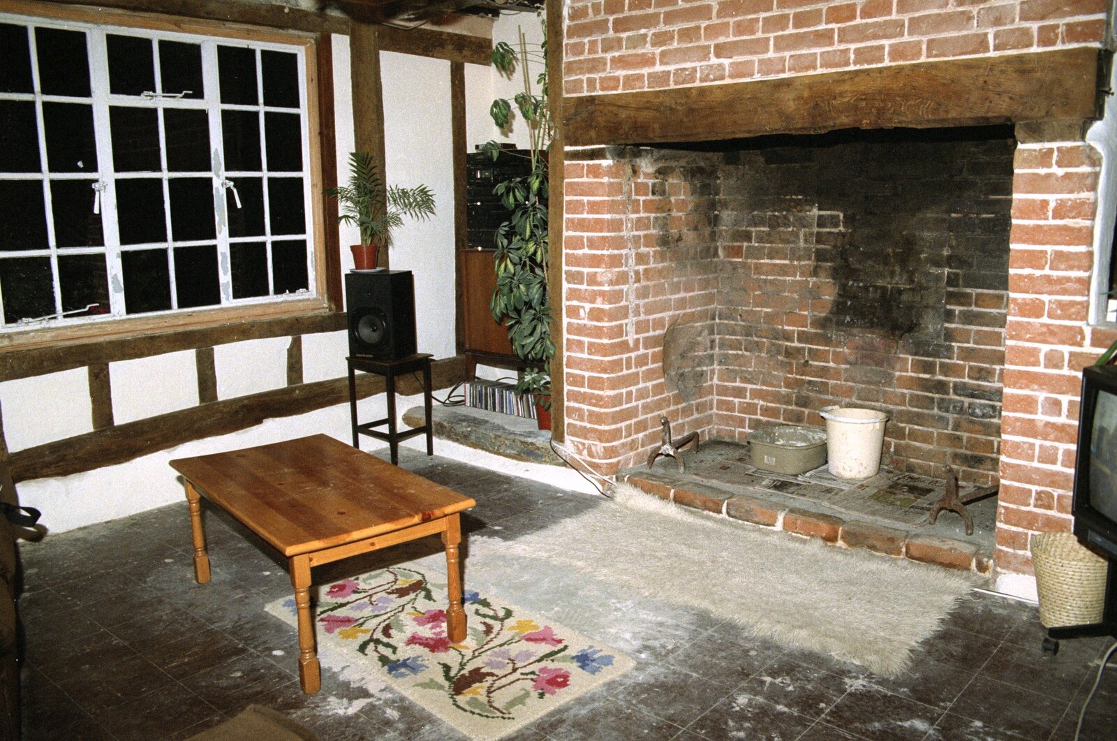 The inglenook fireplace from Grandmother's Seventieth Birthday, Brockenhurst and Keyhaven, Hampshire - 11th September 1994
