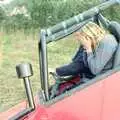 Sue covers her eyes in panic, Cider Making (without Rosie), Stuston, Suffolk - 23rd September 1994