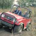 Cider Making (without Rosie), Stuston, Suffolk - 23rd September 1994, Sue keeps her eyes covered as Corky drives around