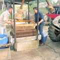 Cider Making (without Rosie), Stuston, Suffolk - 23rd September 1994, Geoff and Corky set up a frame for the next cheese