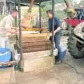 Geoff and Corky set up a cheese frame, Cider Making (without Rosie), Stuston, Suffolk - 23rd September 1994