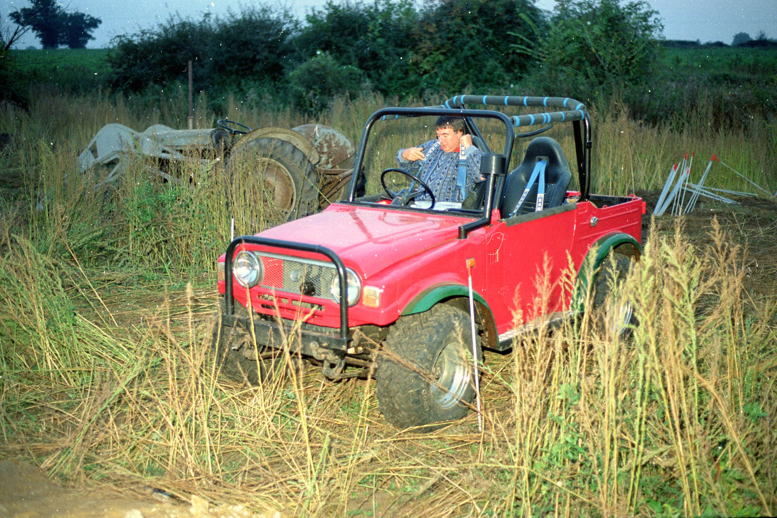 Off-Roading With Geoff and Brenda, Suffolk - 10th October 1994: Corky belts up