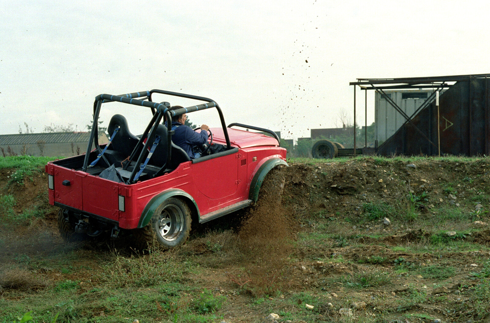 Off-Roading With Geoff and Brenda, Suffolk - 10th October 1994: Corky gets stuck in the mud