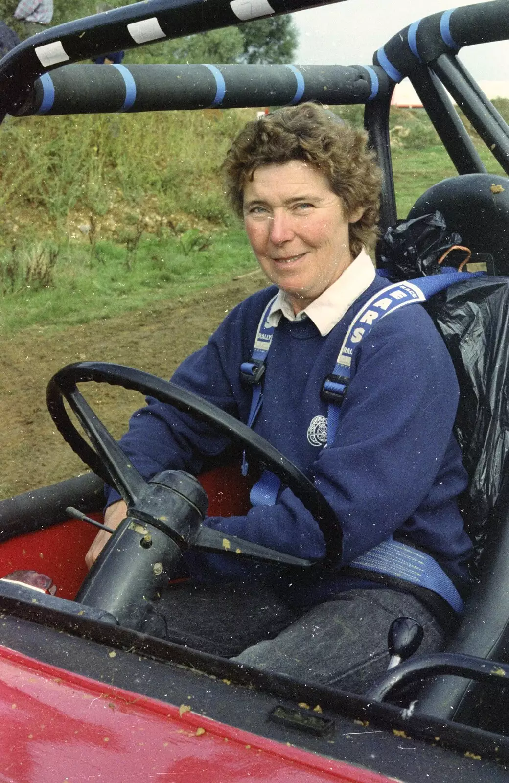 Brenda in the Daihatsu, from Off-Roading With Geoff and Brenda, Suffolk - 10th October 1994