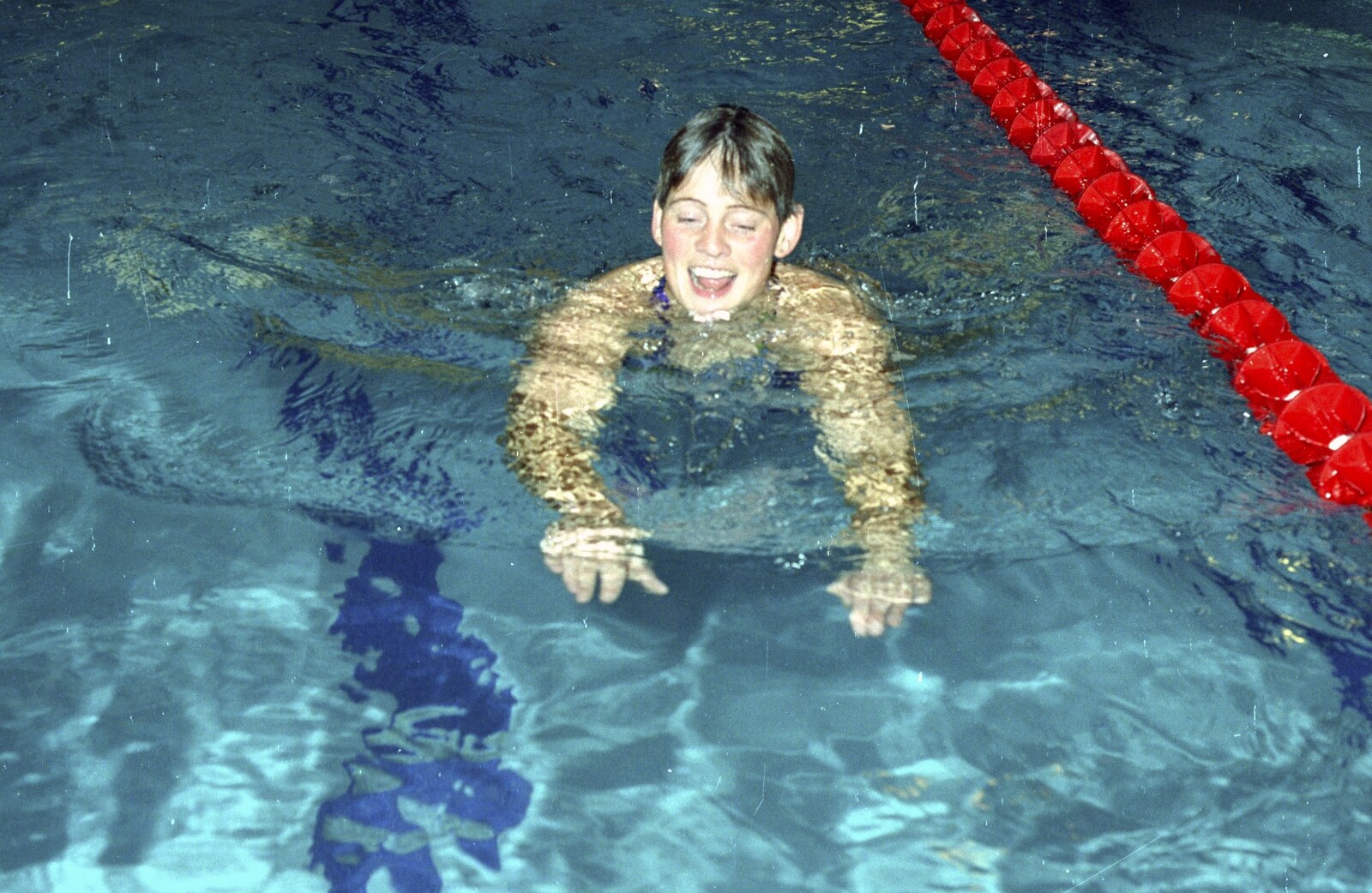 Pippa from The Swan does the BHF Sponsored Swim, Diss Pool, Norfolk - 3rd October 1994