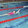 Sylvia does backstroke, The Swan does the BHF Sponsored Swim, Diss Pool, Norfolk - 3rd October 1994