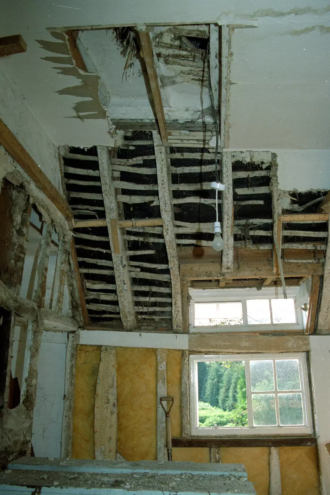 Removing a ceiling or two, from Bedroom Demolition, Brome, Suffolk - 10th October 1994