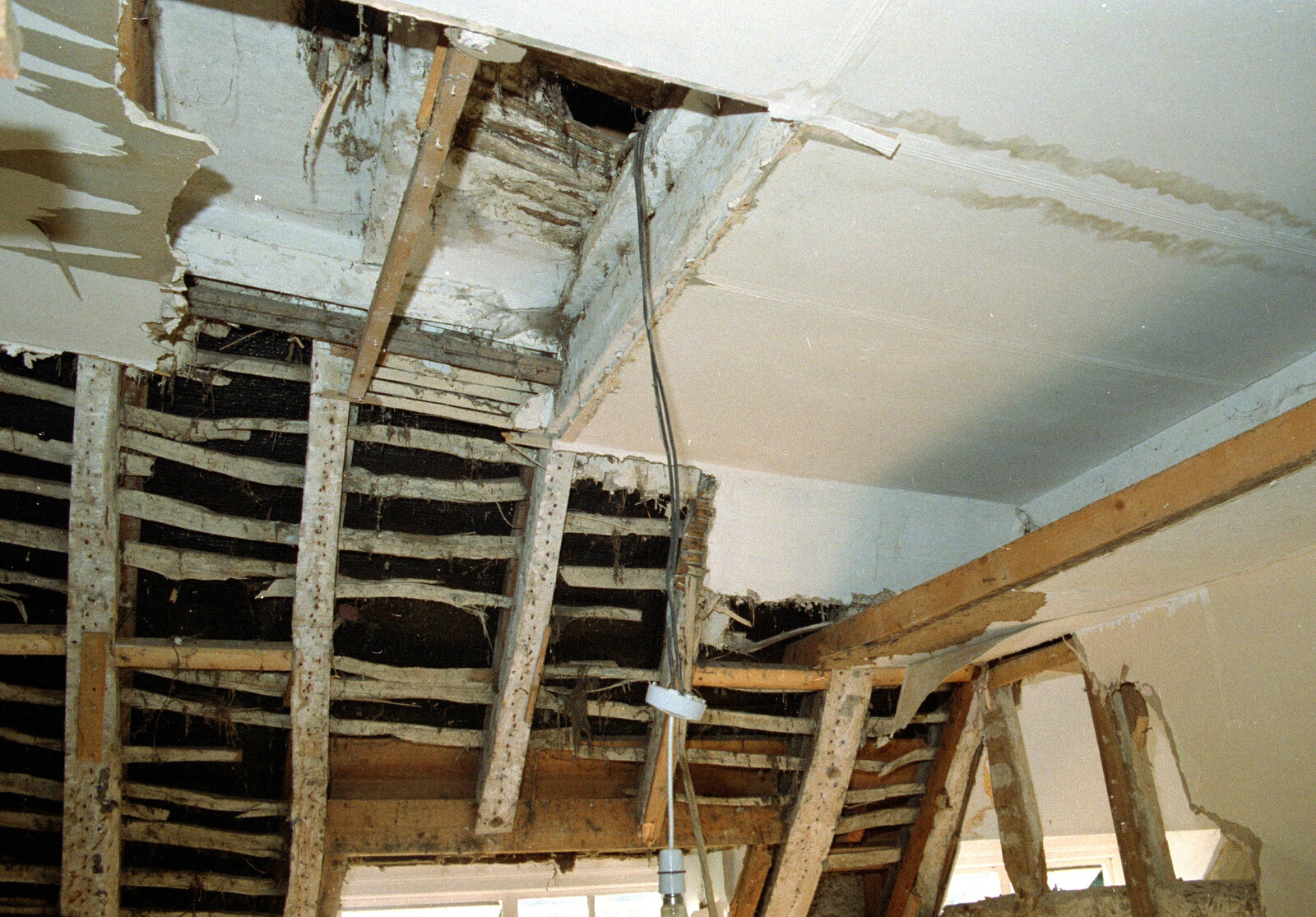 Multiple ceilings from Bedroom Demolition, Brome, Suffolk - 10th October 1994