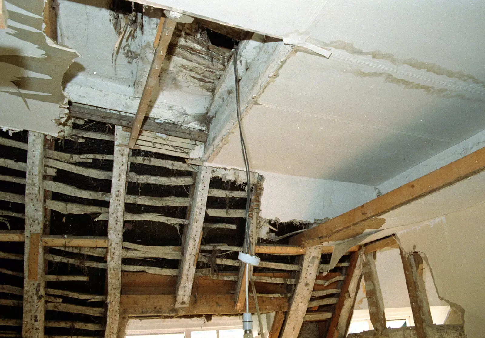 Multiple ceilings, from Bedroom Demolition, Brome, Suffolk - 10th October 1994