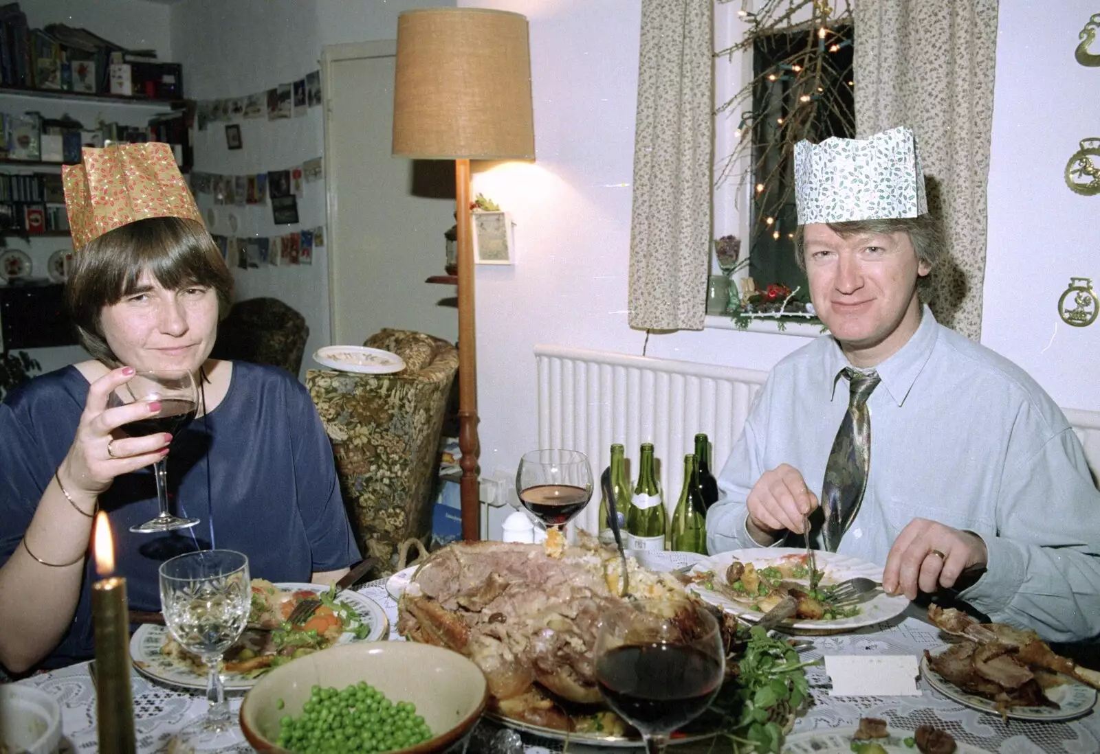 Caroline and Neil, from Christmas Down South, Burton and Walkford, Dorset - 25th December 1994