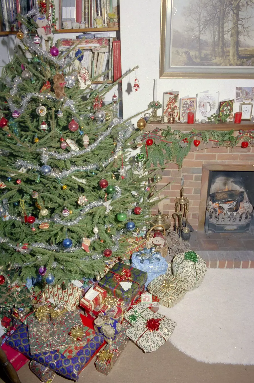 The Christmas tree, from Christmas Down South, Burton and Walkford, Dorset - 25th December 1994