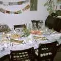 The Christmas table, Christmas Down South, Burton and Walkford, Dorset - 25th December 1994