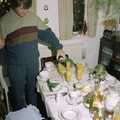 Neil pours some Bucks Fizz on Boxing Day, Christmas Down South, Burton and Walkford, Dorset - 25th December 1994