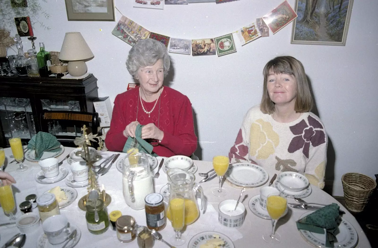 Grandmother and Mother, from Christmas Down South, Burton and Walkford, Dorset - 25th December 1994