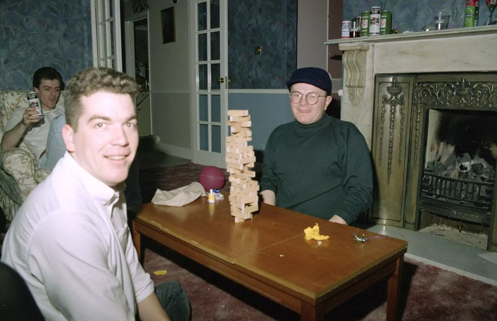 Jon and Hamish prepare for another session, from Christmas Down South, Burton and Walkford, Dorset - 25th December 1994