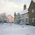 The front garden under snow, New Year's Eve at the Swan Inn, Brome, Suffolk - 31st December 1994