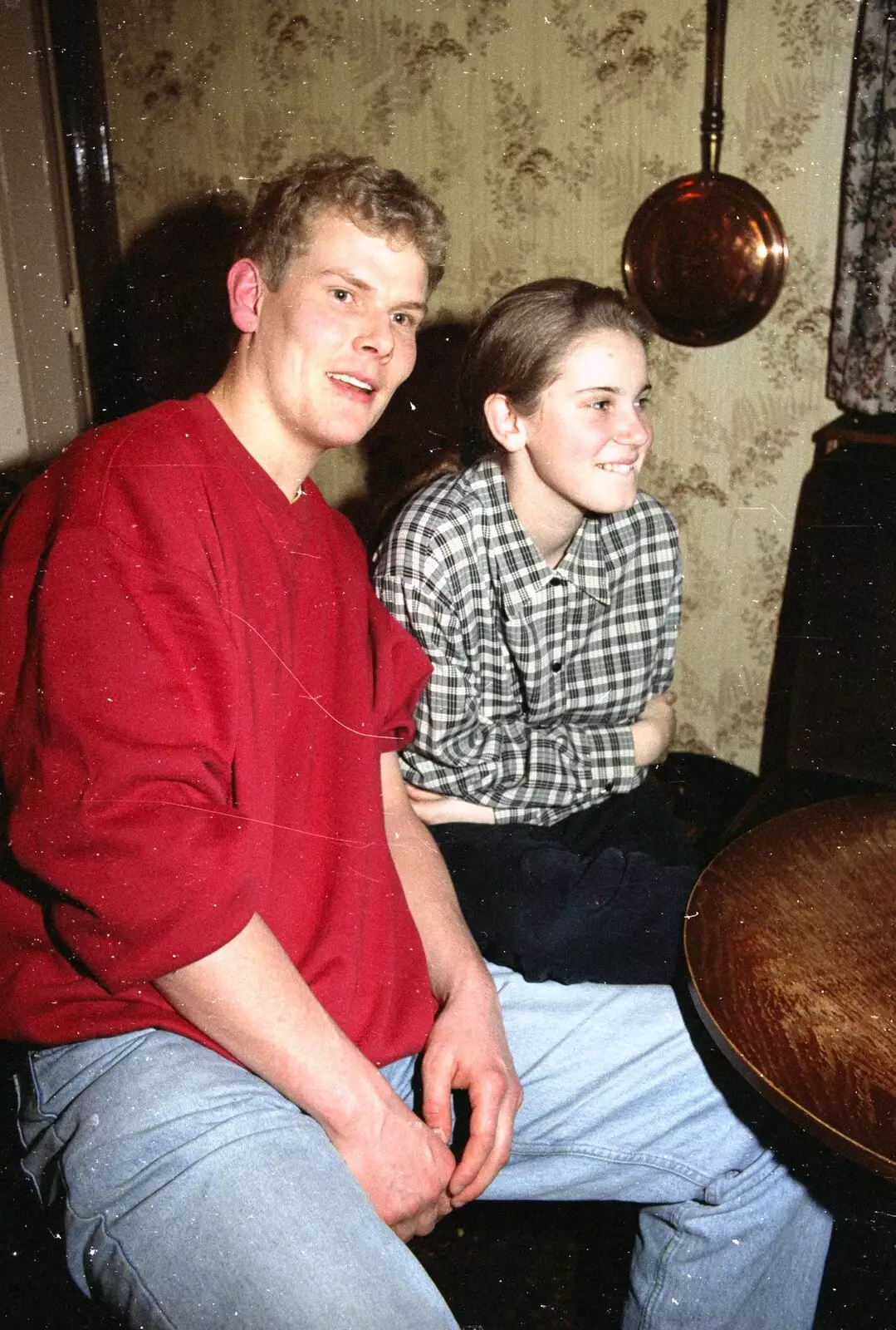 Bill and Lorraine, from New Year's Eve at the Swan Inn, Brome, Suffolk - 31st December 1994