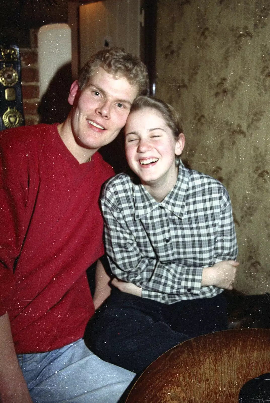 Bill and Lorraine, from New Year's Eve at the Swan Inn, Brome, Suffolk - 31st December 1994