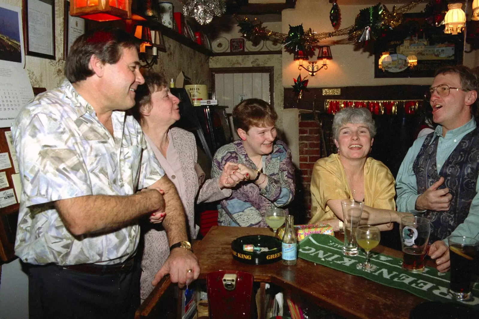 A bit of Auld Lang Syne, from New Year's Eve at the Swan Inn, Brome, Suffolk - 31st December 1994