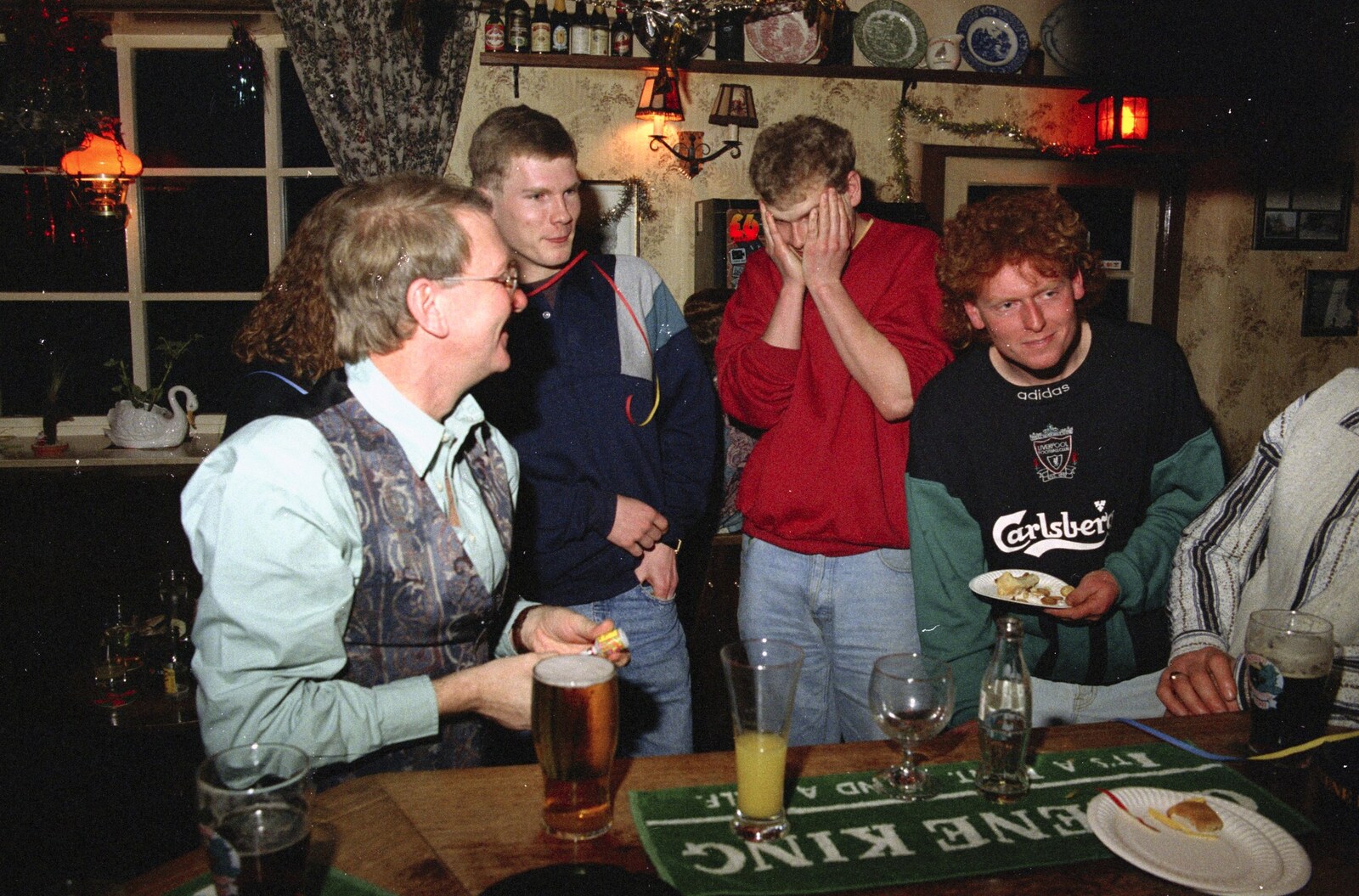 Bill's finding it all too much from New Year's Eve at the Swan Inn, Brome, Suffolk - 31st December 1994