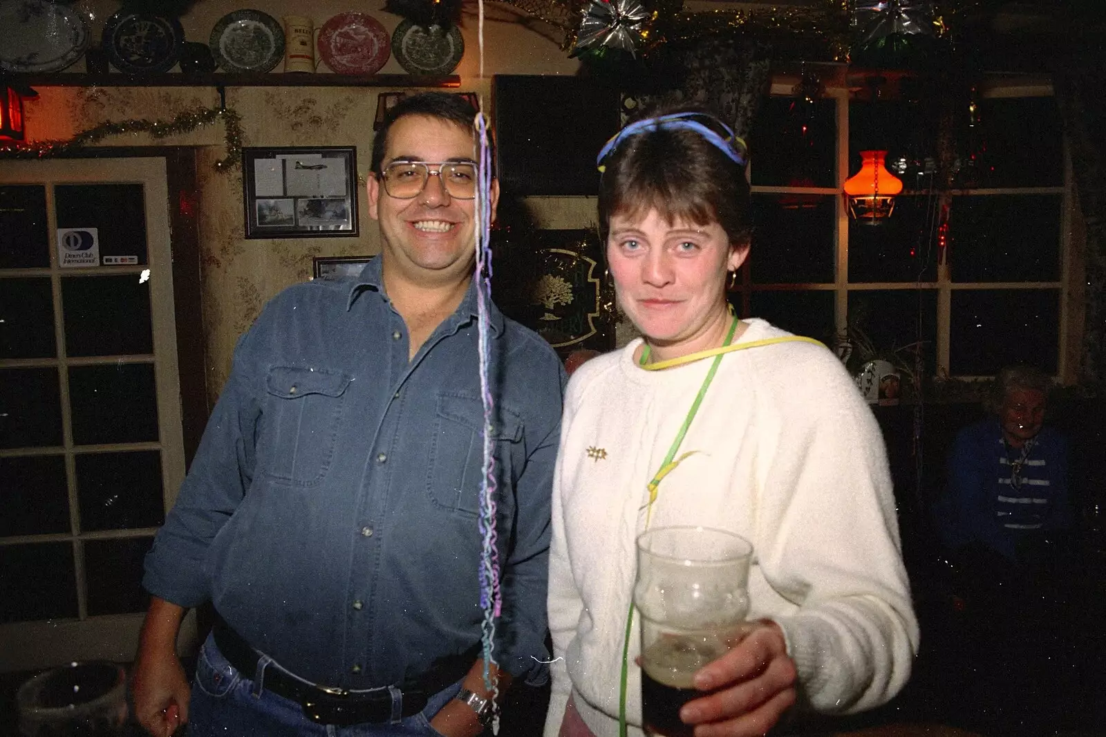 Roger and Pippa, from New Year's Eve at the Swan Inn, Brome, Suffolk - 31st December 1994