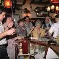 Party scene from behind the bar, New Year's Eve at the Swan Inn, Brome, Suffolk - 31st December 1994