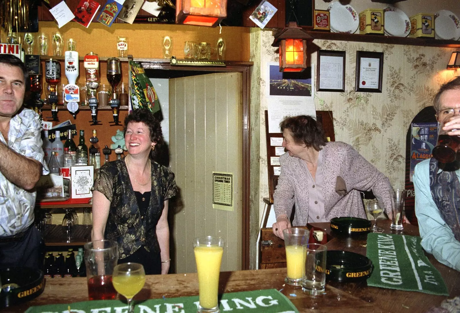 Sylvia and Nana, from New Year's Eve at the Swan Inn, Brome, Suffolk - 31st December 1994