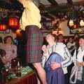 Spammy climbs on a stool, New Year's Eve at the Swan Inn, Brome, Suffolk - 31st December 1994