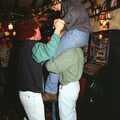 Ricey gets a piggy back, New Year's Eve at the Swan Inn, Brome, Suffolk - 31st December 1994