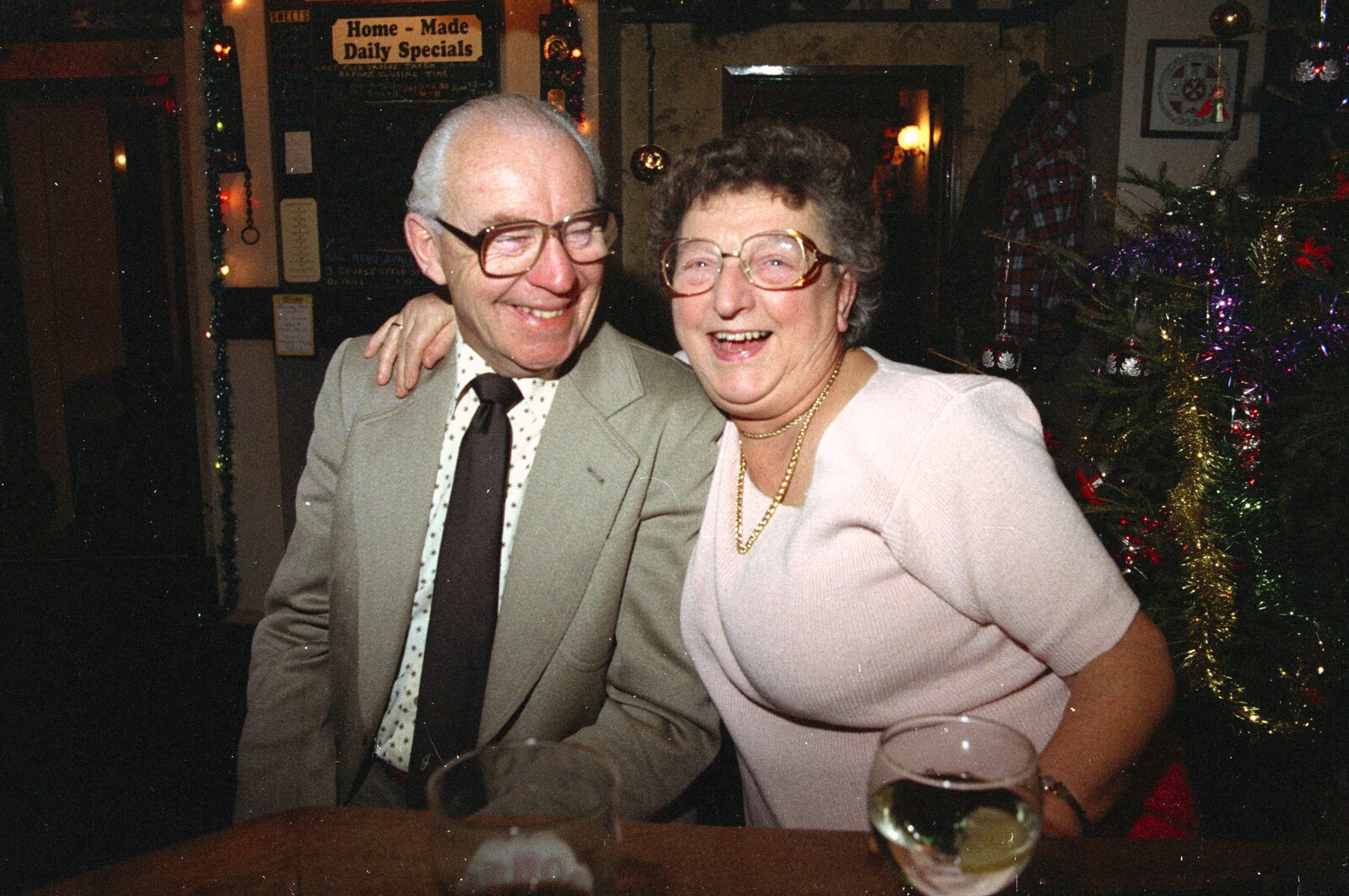John and Arline from New Year's Eve at the Swan Inn, Brome, Suffolk - 31st December 1994