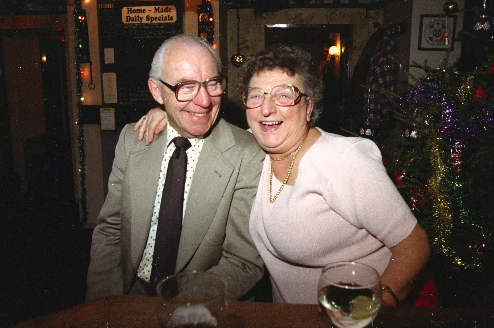 John and Arline, from New Year's Eve at the Swan Inn, Brome, Suffolk - 31st December 1994