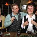 Spammy, John Willy and Davina, New Year's Eve at the Swan Inn, Brome, Suffolk - 31st December 1994