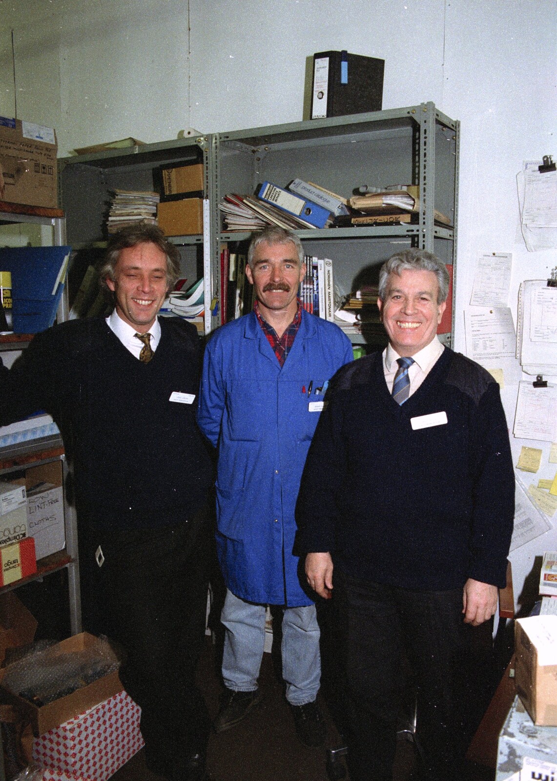 Last Day at Clays and a Night Round Hamish's, Bungay and Walkford - 20th January 1995: The boys in the stores
