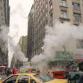 A yellow cab and New York steam, A Trip to New York, New York, USA - 11th March 1995