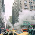 A yellow cab and New York steam, A Trip to New York, New York, USA - 11th March 1995