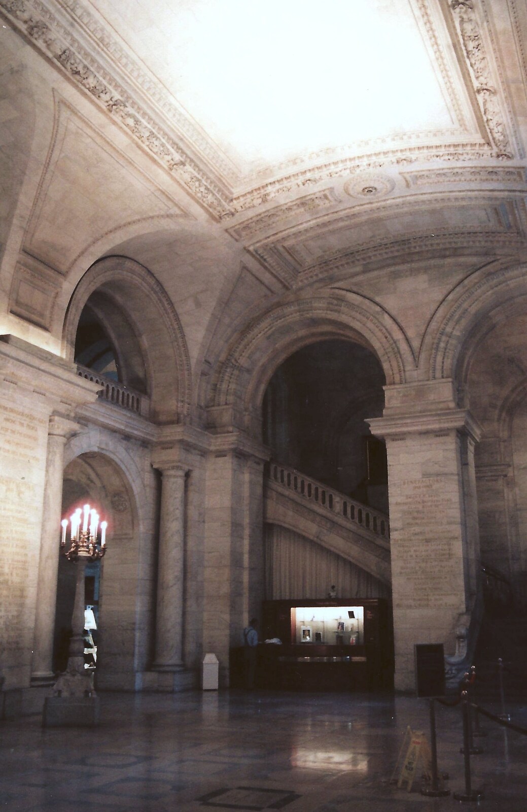 A Trip to New York, New York, USA - 11th March 1995: The New York public library's grand entrance
