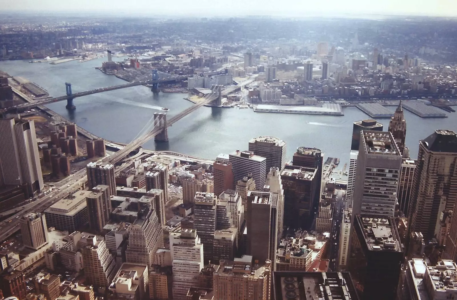 A view over Brooklyn Bridge, from A Trip to New York, New York, USA - 11th March 1995