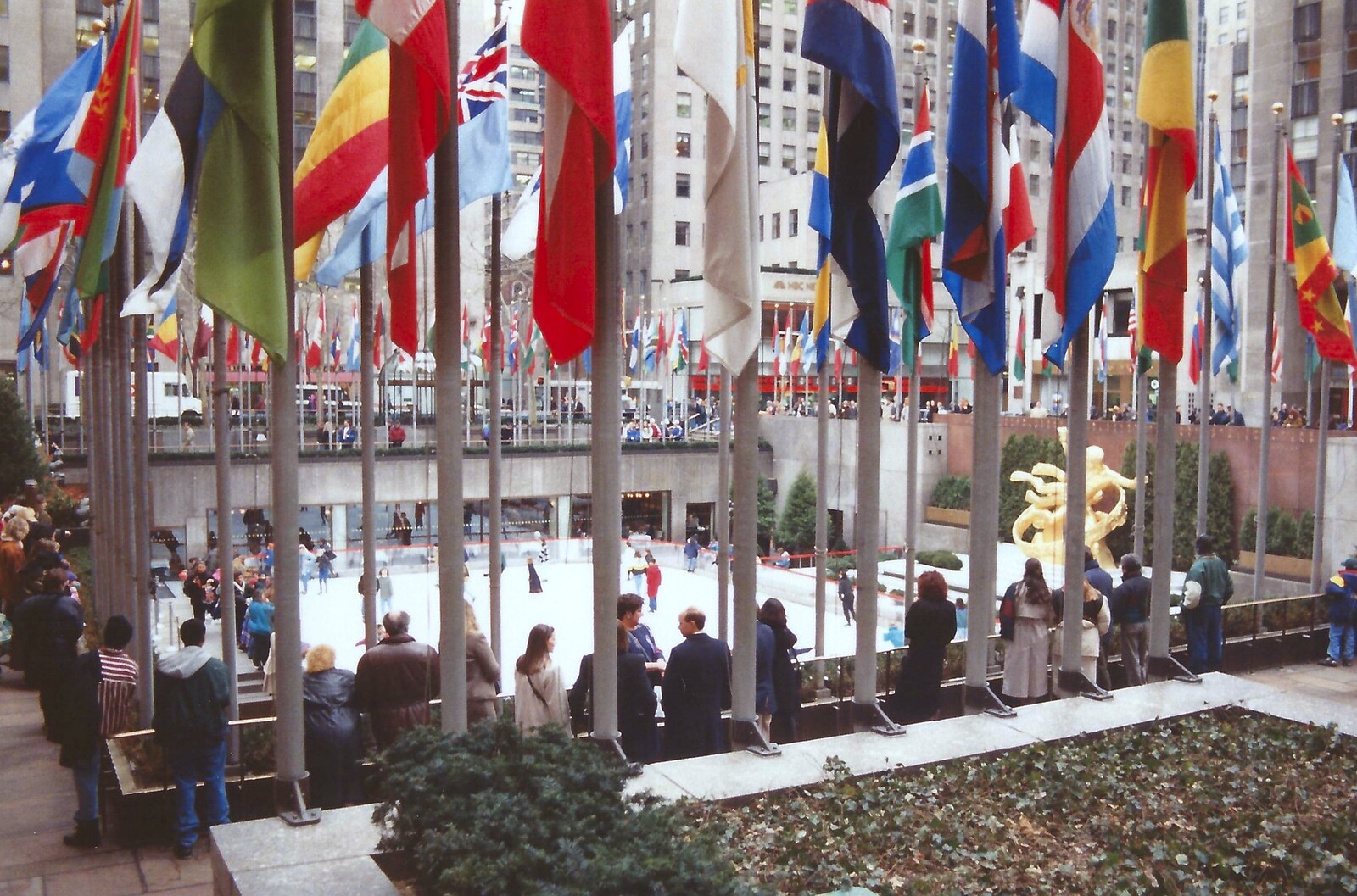The ice rink at the Rockefeller Centre from A Trip to New York, New York, USA - 11th March 1995