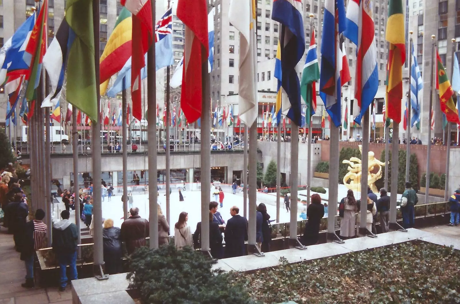 The ice rink at the Rockefeller Centre, from A Trip to New York, New York, USA - 11th March 1995