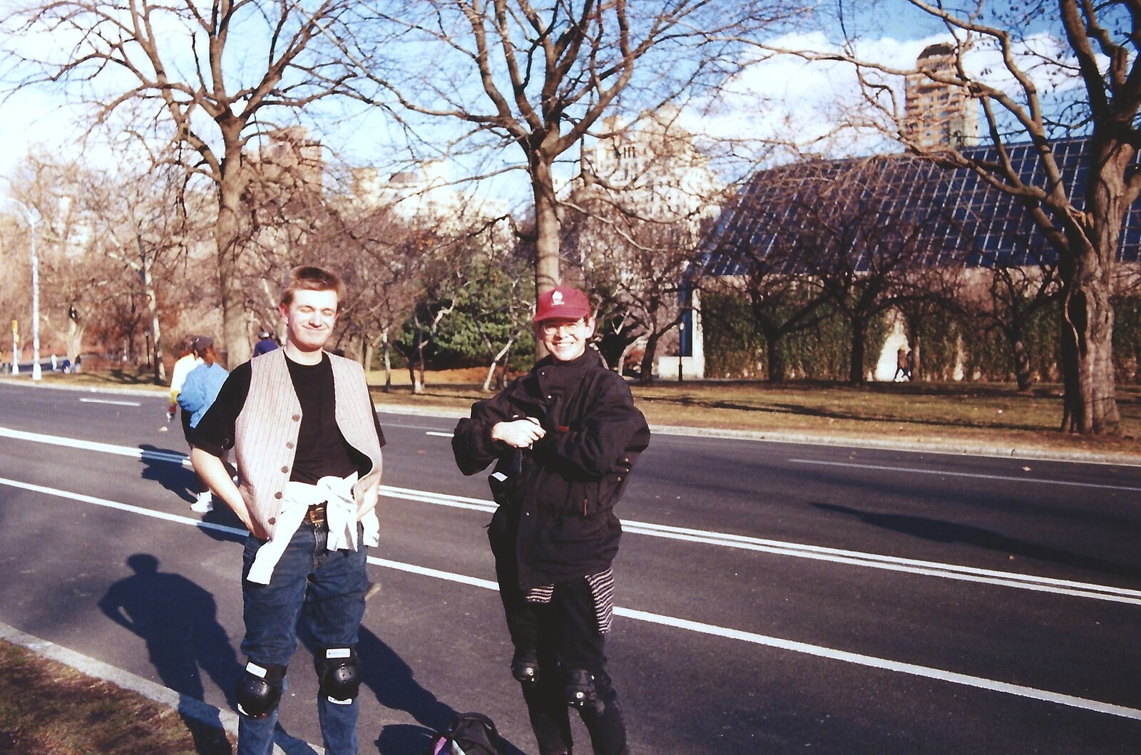 Nosher and Phil in Central Park from A Trip to New York, New York, USA - 11th March 1995