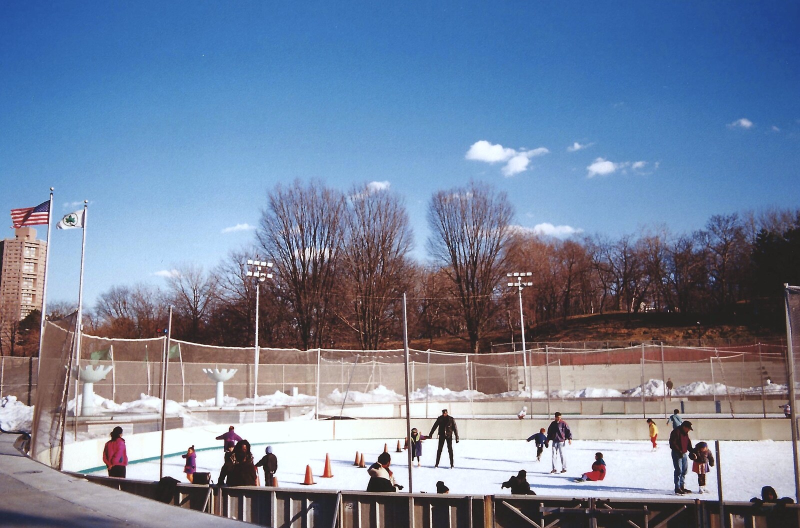 An ice rink at the top of Central Park from A Trip to New York, New York, USA - 11th March 1995