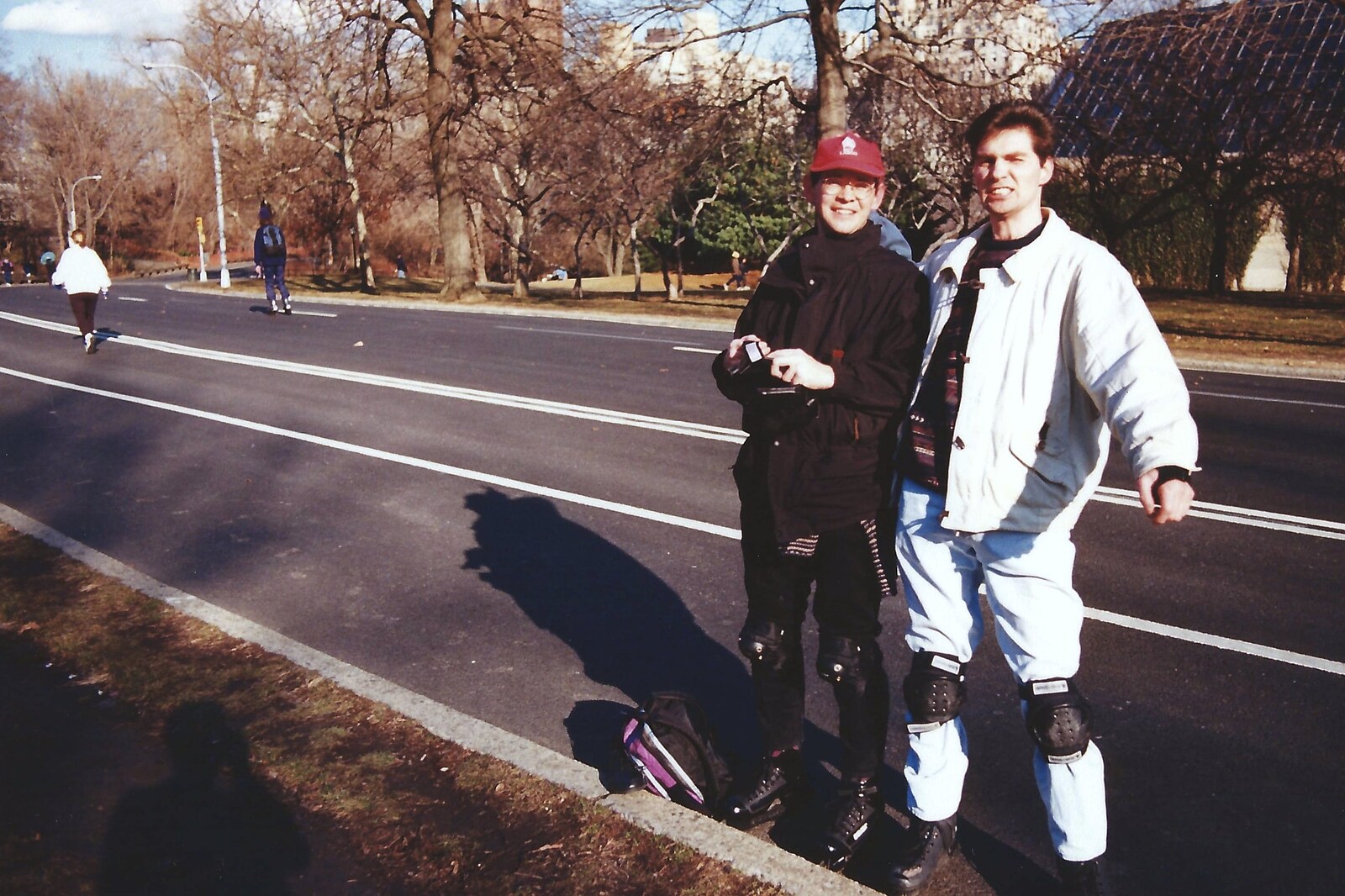 A Trip to New York, New York, USA - 11th March 1995: Phil and Sean in roller-blade pads