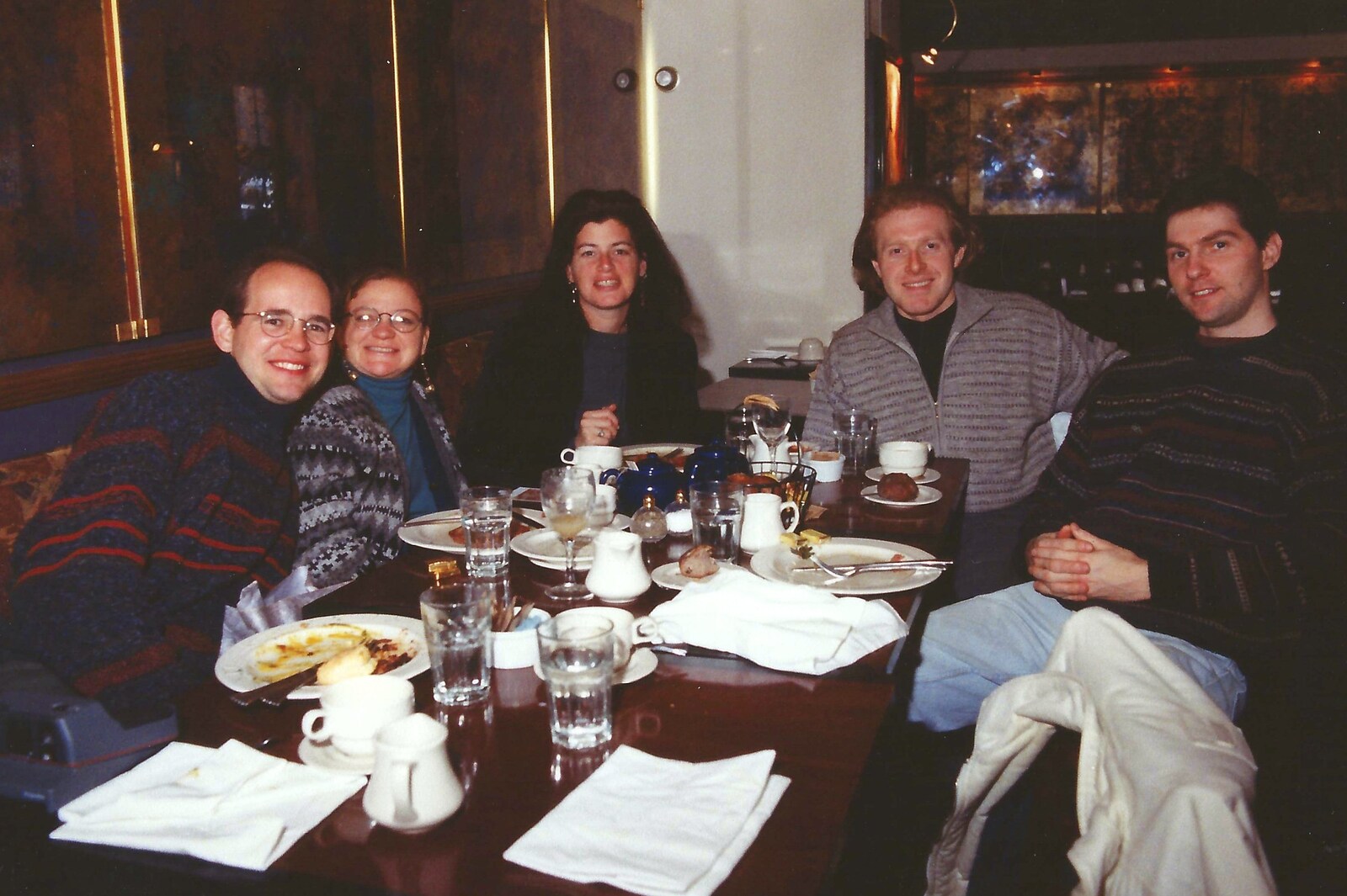 In the restaurant from A Trip to New York, New York, USA - 11th March 1995