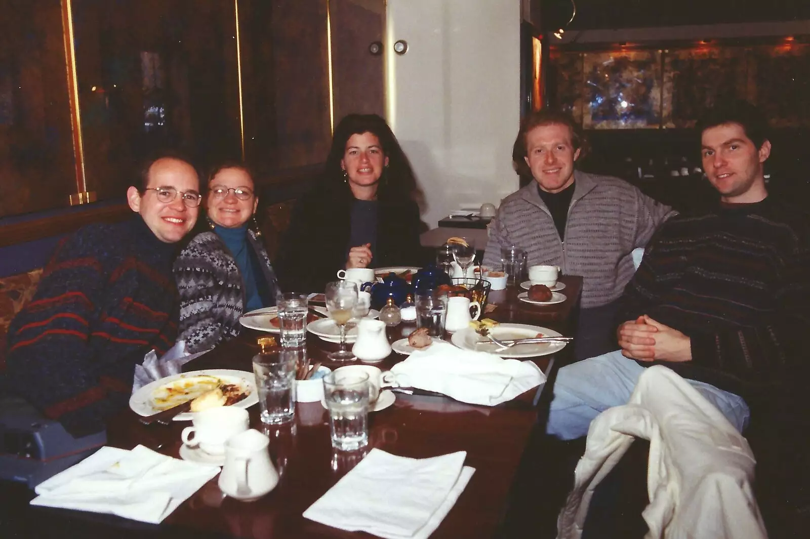 In the restaurant, from A Trip to New York, New York, USA - 11th March 1995