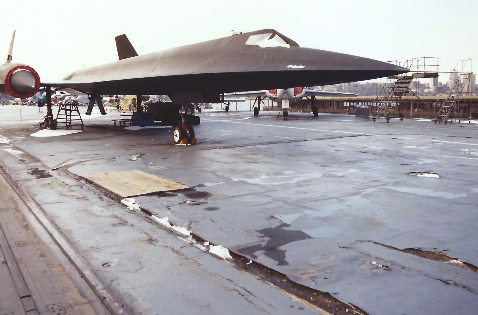 A Lockheed A-12 on the Intrepid museum, from A Trip to New York, New York, USA - 11th March 1995