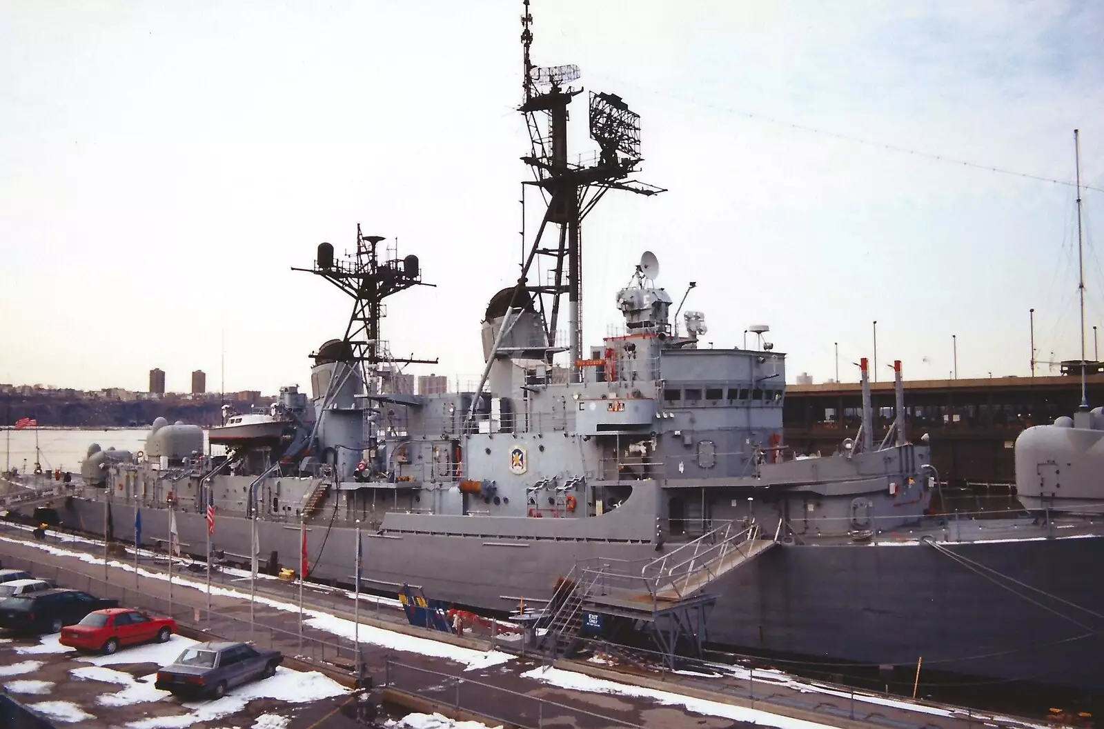 The USS Edson tied up by the Intrepid, from A Trip to New York, New York, USA - 11th March 1995